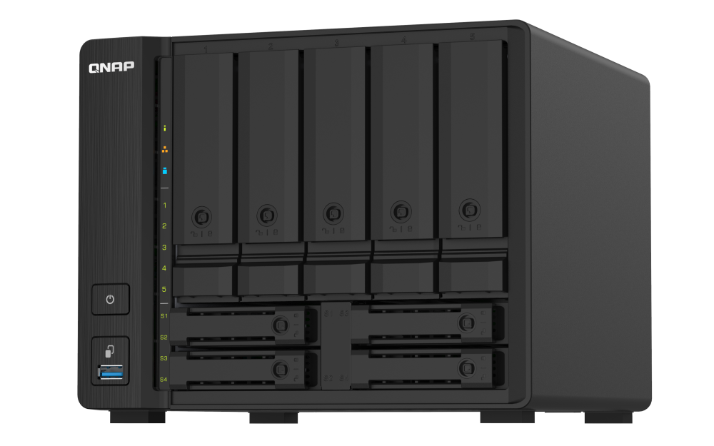 QNAP TS-932PX 5 +4BAY 64BIT NAS W/HWPERP ENCRYPT 4CORE 1.7GHZ 4GB RAM 2X10GB